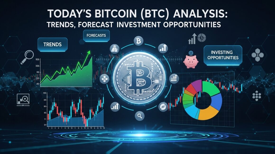 Análise do Bitcoin hoje com gráficos de tendências e previsões de investimento