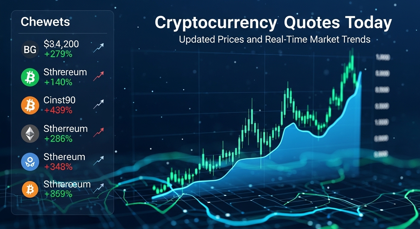Gráfico de cotação de criptomoedas com tendências de mercado em tempo real